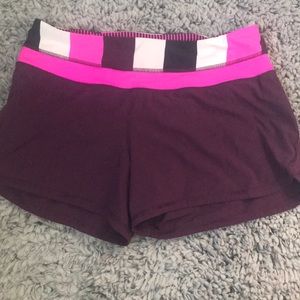 Purple run time Lululemon shorts